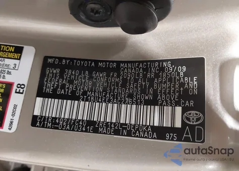 2010 Toyota Corolla Le from USA, damaged, VIN 2T1BU4EE3AC276513